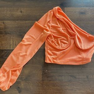 One shoulder asymmetrical top
